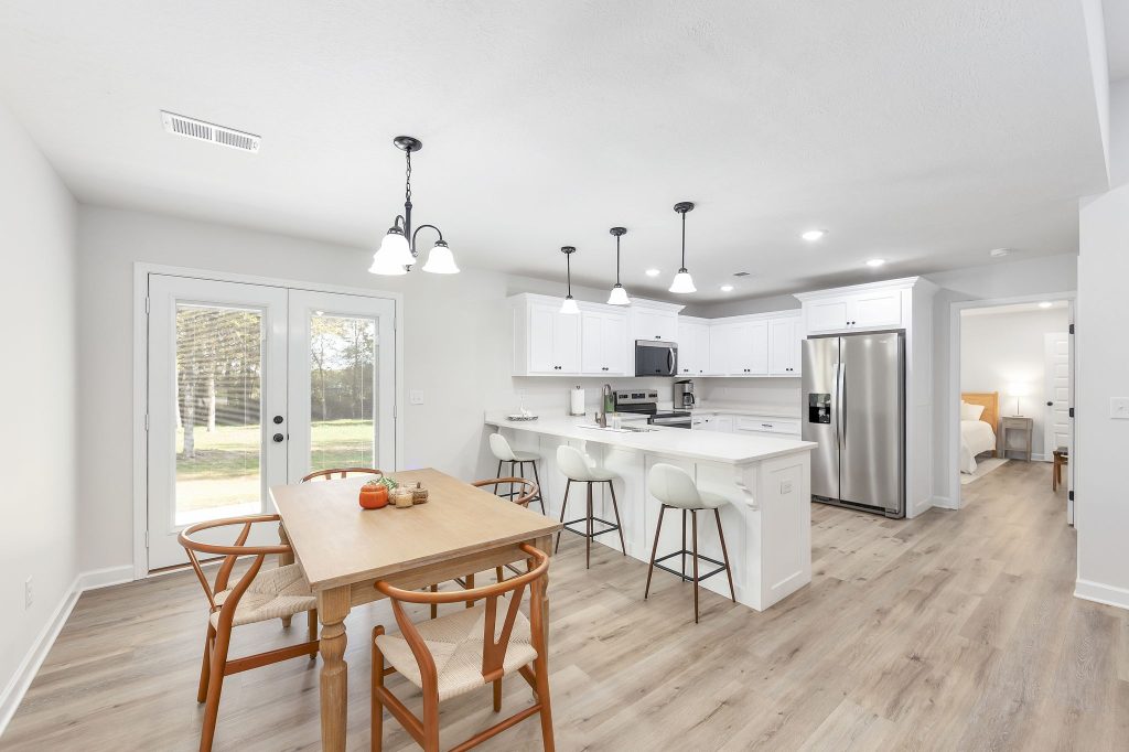 Clean kitchen countertops staged for home sale in West Tennessee