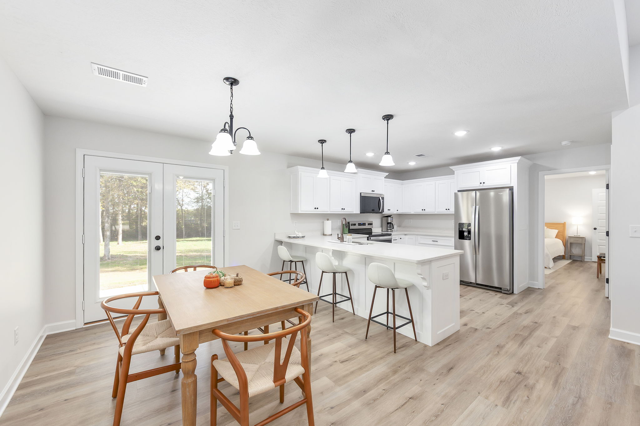 Clean kitchen countertops staged for home sale in West Tennessee
