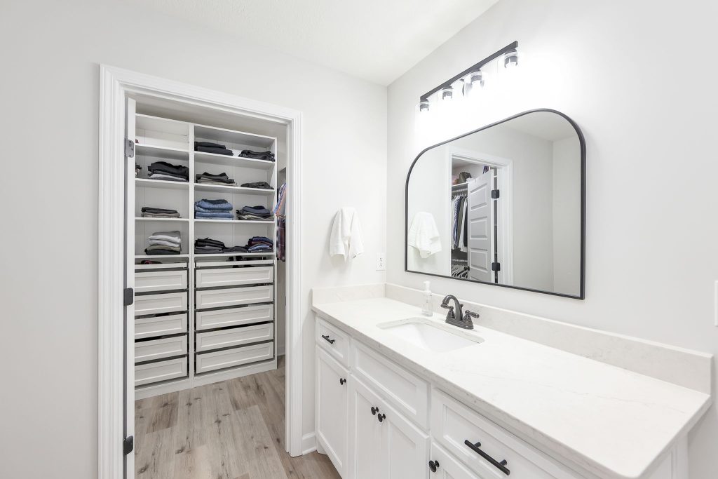 Organized closet space prepared for home showing in West Tennessee